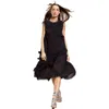 Cynthia Rowley Annabelle Sleeveless Midi Dress In Black