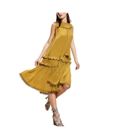 Cynthia Rowley Annabelle Sleeveless Midi Dress In Green