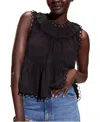 Cynthia Rowley Annabelle Sleeveless Blouse In Black