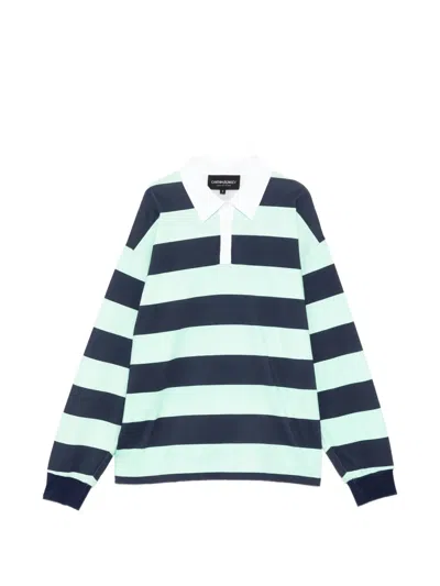 Cynthia Rowley Striped Cotton Rugby Shirt In Multi