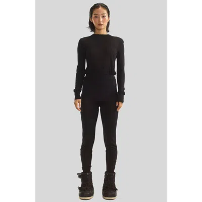 Cynthia Rowley Aspen Crewneck Knit Top In Black
