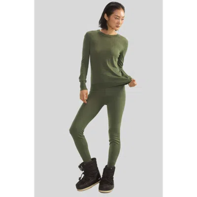 Cynthia Rowley Aspen Knit Jogger In Dark Green
