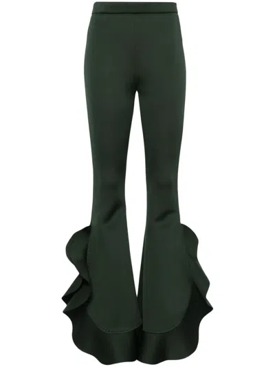 Cynthia Rowley Women's Bonded Satin Flouse Flare Pant In Black