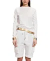 Cynthia Rowley Athena Long Sleeve Tee In White