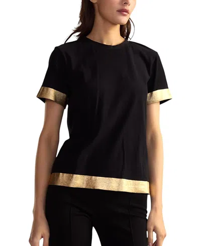 Cynthia Rowley Athena Women's Tee In Black