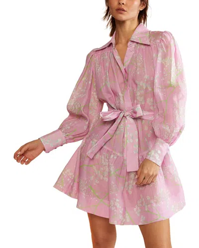 Cynthia Rowley Baby's Breath Shirt Dress In Pink