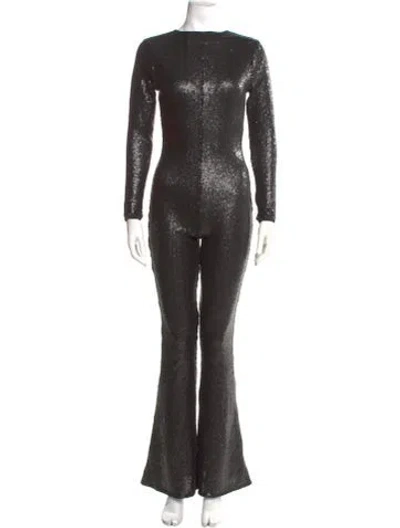 Pre-owned Cynthia Rowley Bateau Neckline Jumpsuit In Gray