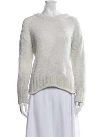 Pre-owned Cynthia Rowley Bateau Neckline Sweater In Gray