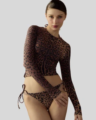 Cynthia Rowley Bella Rashguard In Brown