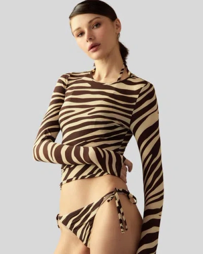Cynthia Rowley Bella Rashguard In Zebra
