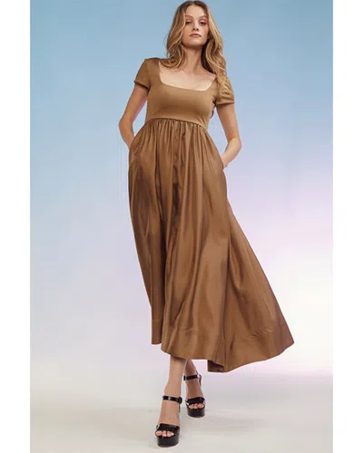 Cynthia Rowley Bella Silk Dress In Brown