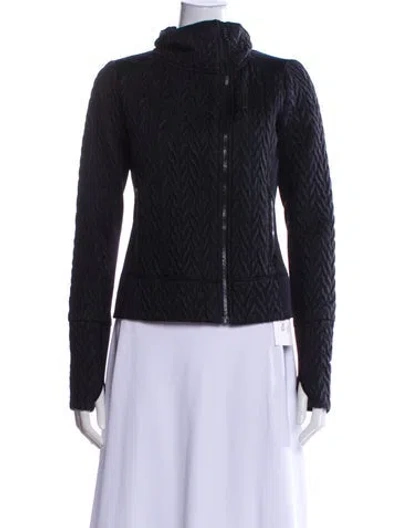Pre-owned Cynthia Rowley Biker Jacket In Black