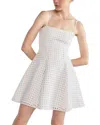 Cynthia Rowley Sleeveless Lattice Linen Mini Dress