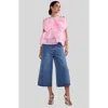 Cynthia Rowley Blair Bow Top In Pink