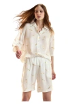 Cynthia Rowley Blake Camp Shirt In Neutral
