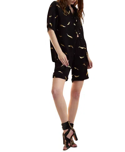 Cynthia Rowley Blake Camp Shirt In Multi