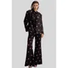 Cynthia Rowley Blake Silk Twill Blazer In Black Multi