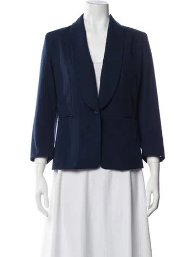 Pre-owned Cynthia Rowley Blazer In Blue