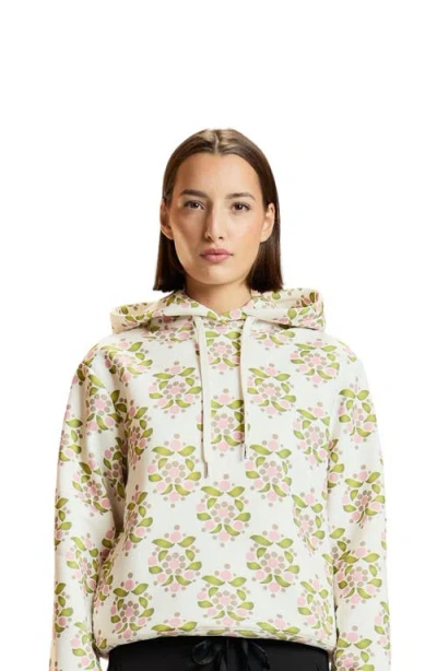 Cynthia Rowley Bloom Printed Hoodie In Neutral