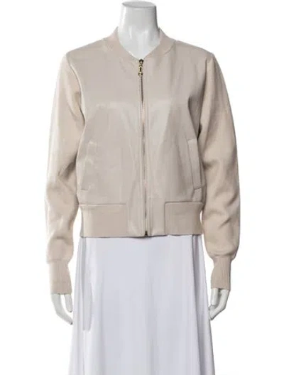 Pre-owned Cynthia Rowley Bomber Jacket W/ Tags In Neutrals