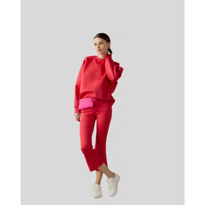 Cynthia Rowley Bonded Active Pant In Red