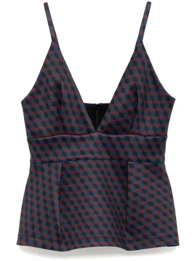 Cynthia Rowley Bonded Cami Top In Brown