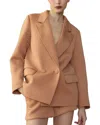 Cynthia Rowley Bonded Pick Stitch Jacket In Multi