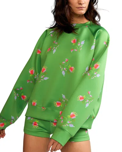 Cynthia Rowley Bonded Pullover In Green