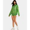 Cynthia Rowley Women's Strawberry Bonded Stretch Shorts In Green Multi