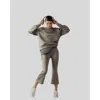 Cynthia Rowley Bonded Pullover Sweatshirt In Grey