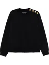 CYNTHIA ROWLEY BUTTONED-SHOULDER SWEATSHIRT