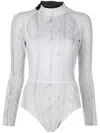Cynthia Rowley Wetsuit Mit Zopfmuster 2mm In White