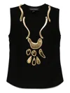 Cynthia Rowley Calypso Tank Top In Schwarz