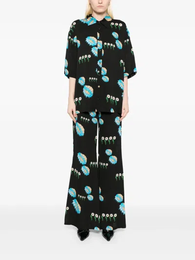 Cynthia Rowley Camp Hemd In Schwarz
