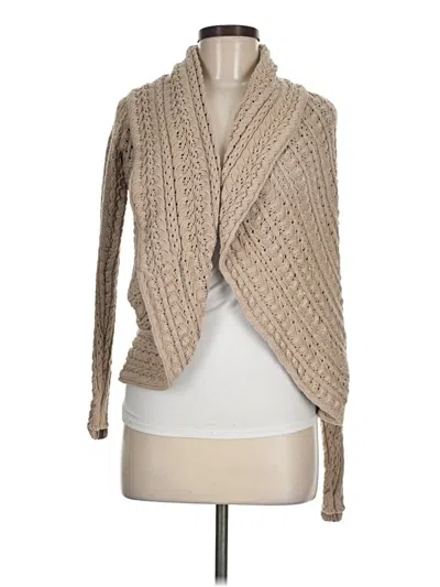 Pre-owned Cynthia Rowley Cardigan Sweater In Tan