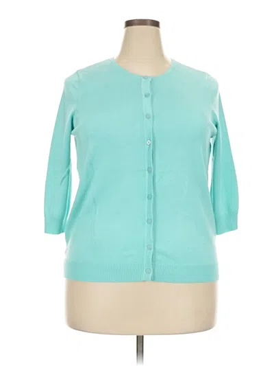 Pre-owned Cynthia Rowley Cardigan Sweater In Teal