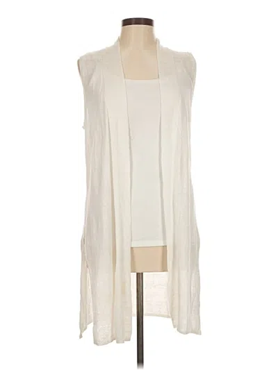 Pre-owned Cynthia Rowley Cardigan Sweater In White