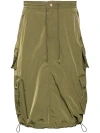 Cynthia Rowley Cargo Midi Skirt In Grün