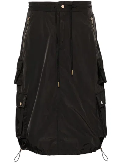 Cynthia Rowley Cargo Midi Skirt In Schwarz