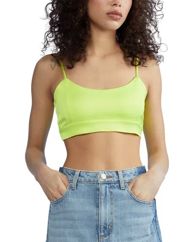 Cynthia Rowley Casey Satin Bralette In Green