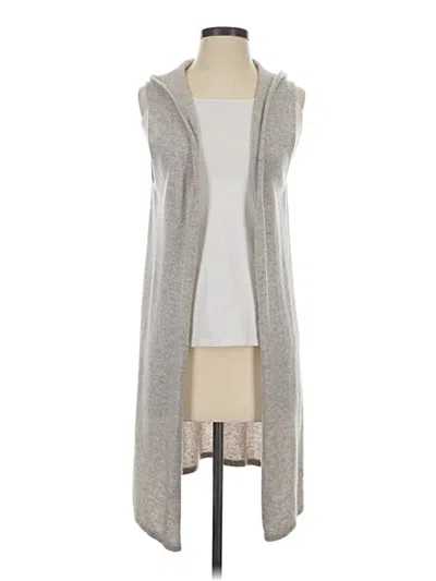 Pre-owned Cynthia Rowley Cashmere Cardigan Sweater In Silver