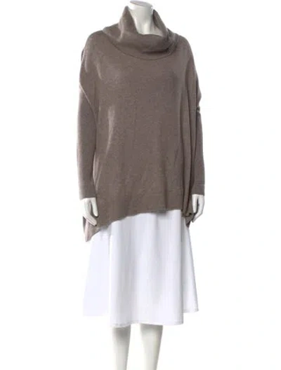 Pre-owned Cynthia Rowley Cashmere Cowl Neck Sweater In Brown