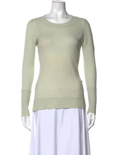 Pre-owned Cynthia Rowley Cashmere Crew Neck Sweater In Green