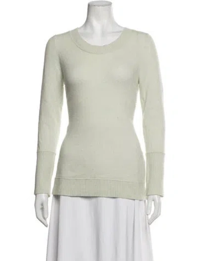 Pre-owned Cynthia Rowley Cashmere Crew Neck Sweater In Green