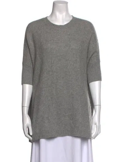 Pre-owned Cynthia Rowley Cashmere Crew Neck Sweater In Grey