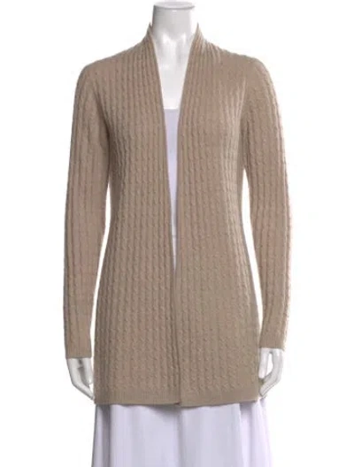 Pre-owned Cynthia Rowley Cashmere Open Front Sweater In Neutrals