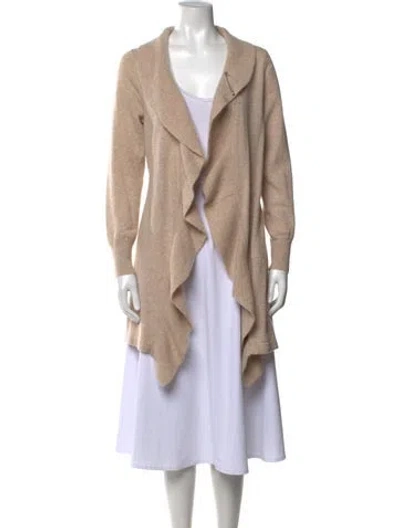 Pre-owned Cynthia Rowley Cashmere Open Front Sweater In Neutrals
