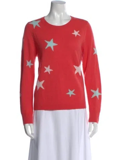 Pre-owned Cynthia Rowley Cashmere Printed Sweater In Pink