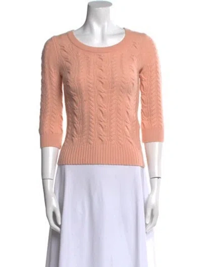 Pre-owned Cynthia Rowley Cashmere Scoop Neck Sweater In Pink