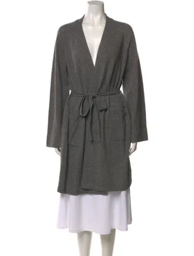 Pre-owned Cynthia Rowley Cashmere V-neck Sweater In Gray